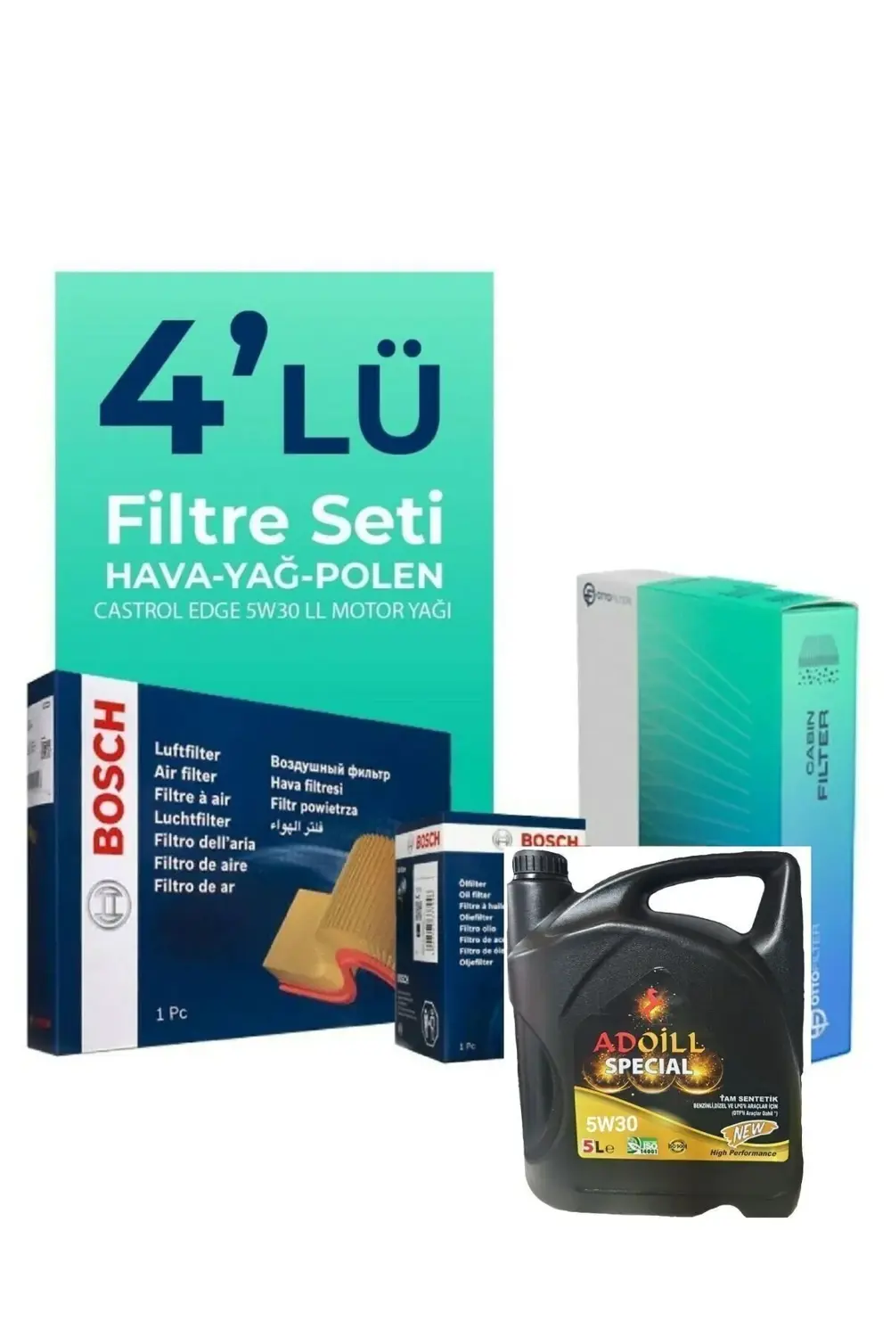 Vw Seat Leon 1.6 Tdi Bakım Seti Adoill 5w30 5lt Dpf Li 2024 Üreti