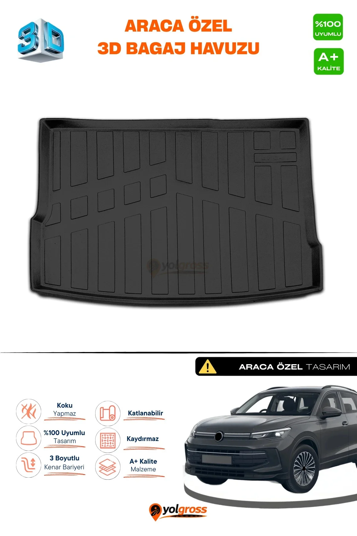 VW Tiguan 3D Pro Bagaj Havuzu Üst Bagaj 2024 Üzeri A+ Kalite VW Tiguan 3D Pro Bagaj Havuzu Üst Bagaj 2024 Üzeri A+ Kalite