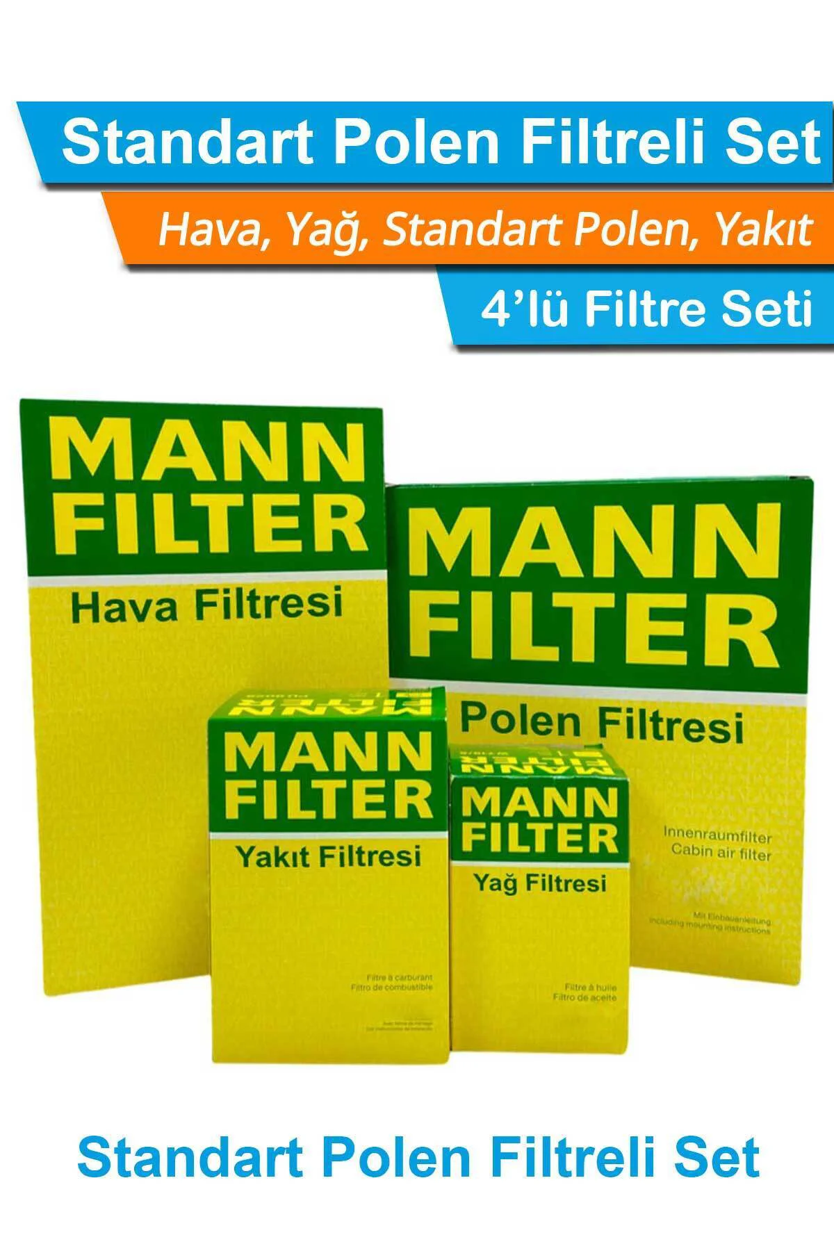 Vw Transporter T5 1.9 Tdı Mann Filtre Bakım Seti 2004-2010 Hava Y