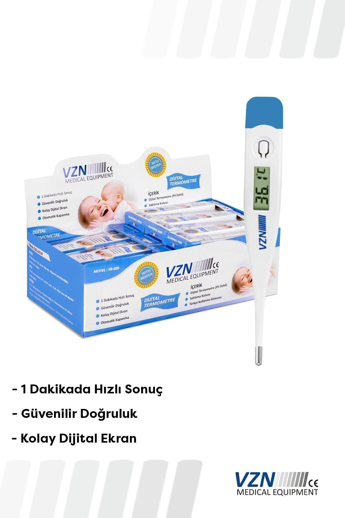 Vzn  Yb009 Beden Derecesi/Kalem Tipi Termometre/Dijital Ateş Ölçer