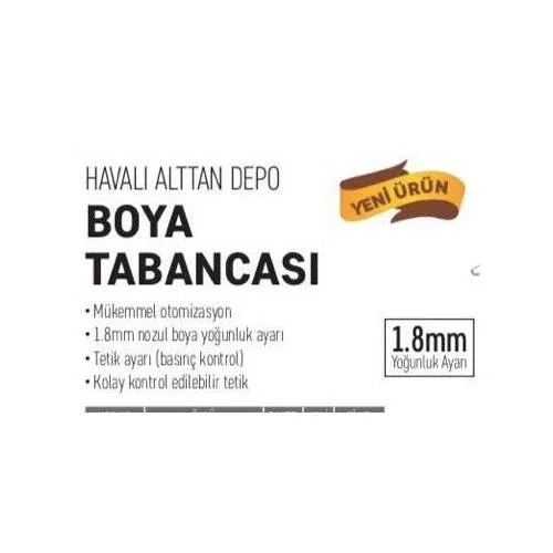 W-77g Havalı Alttan Depolu Boya Fıskiyesi Aparatı 1.8mm W-77g Havalı Alttan Depolu Boya Fıskiyesi Aparatı 1.8mm