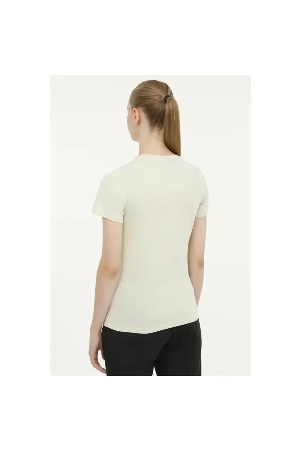 W-CT122 C NECK T-SH 4FX BejKadın Kısa Kol T-Shirt
