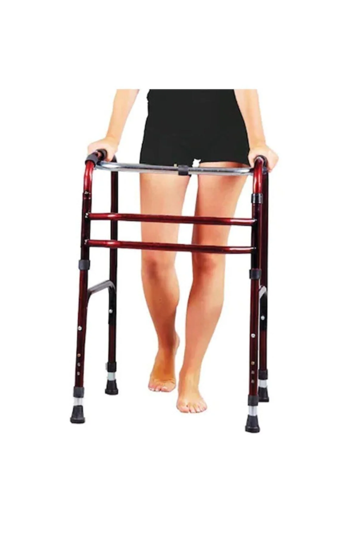 Walker Volkır Wolker Katlanır Bordo Yürüteç Hasta Yaşlı