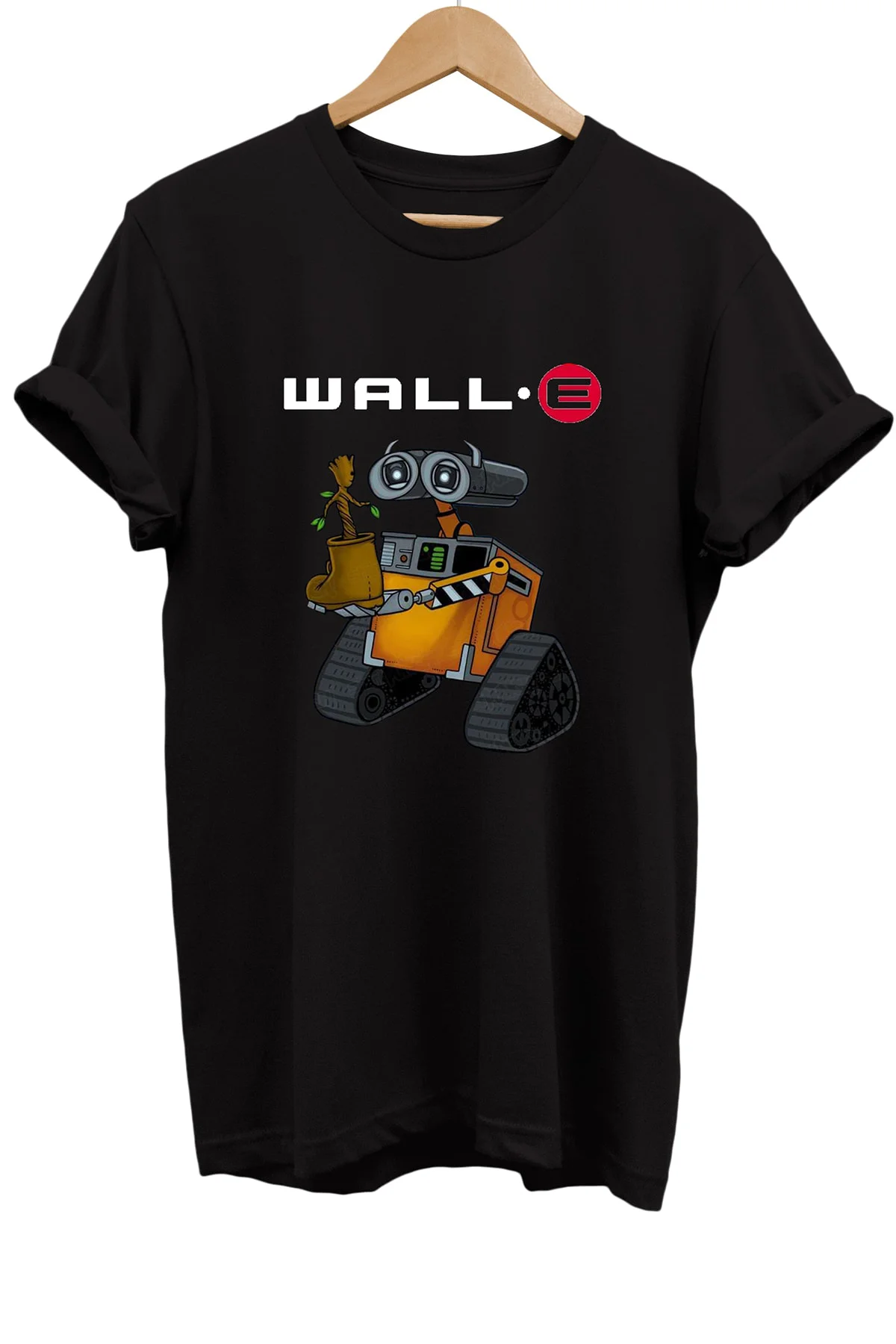 Wall-e Baskılı %100 Pamuk Oversize T-shirt