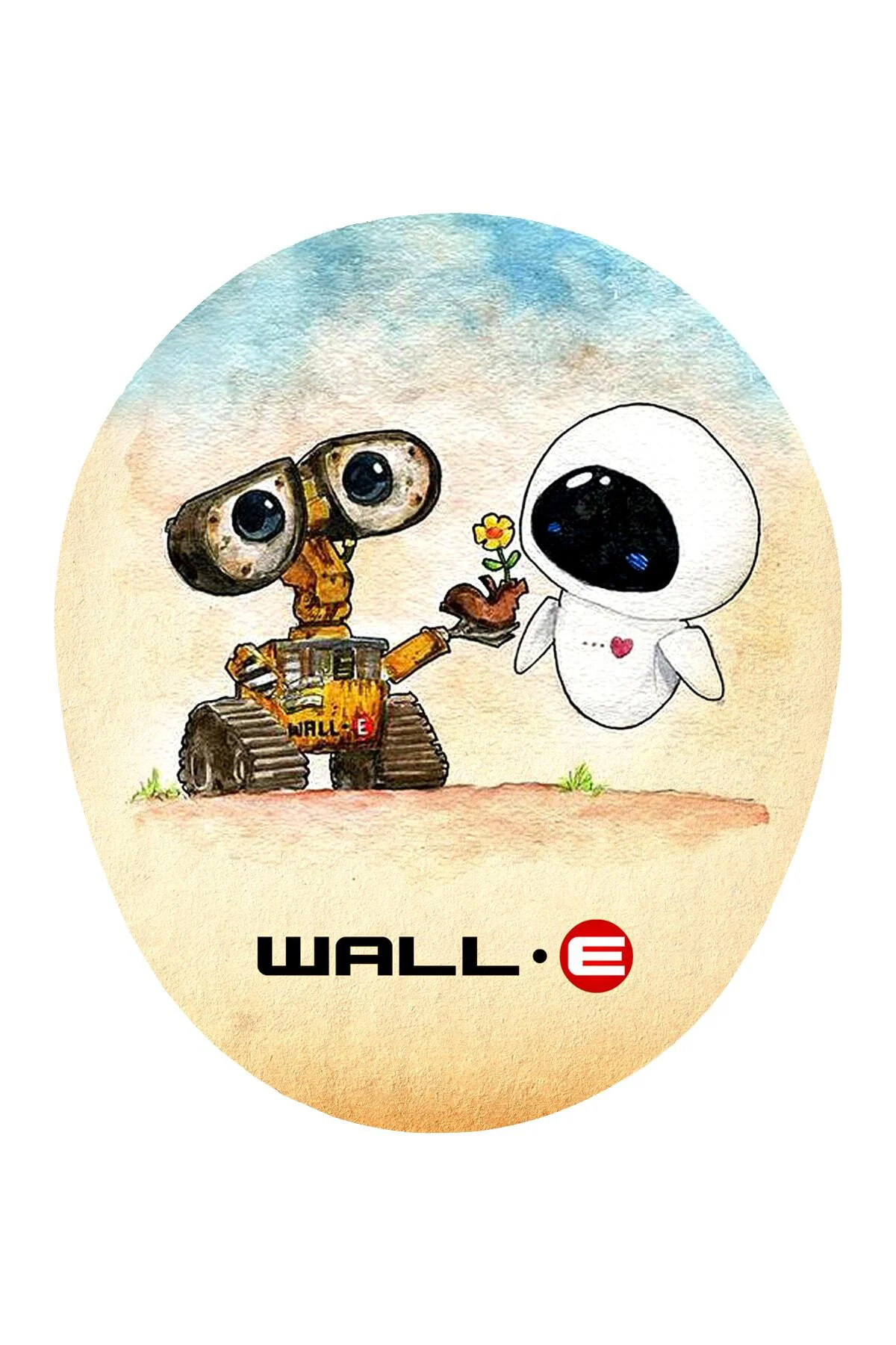 Wall E Ve Eve Tasarım Bilek Destekli Mouse Pad Ergonomik Kaymaz T