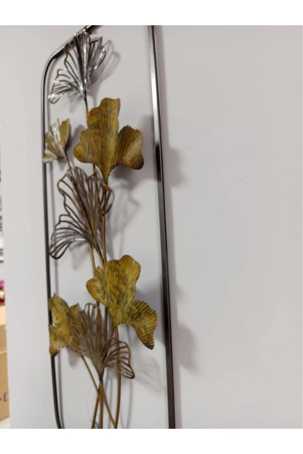 Wand Ginkgo Metal Duvar Dekoru 28.6*74.3*3.8 cm