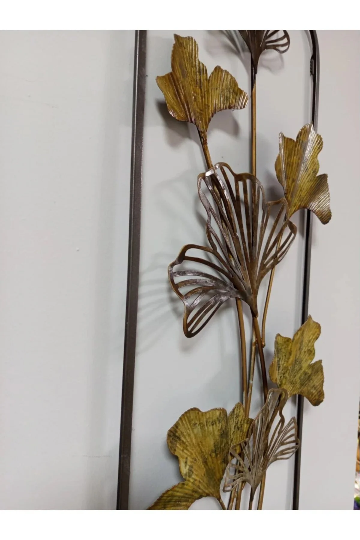 Wand Ginkgo Metal Duvar Dekoru 28.6*74.3*3.8 cm