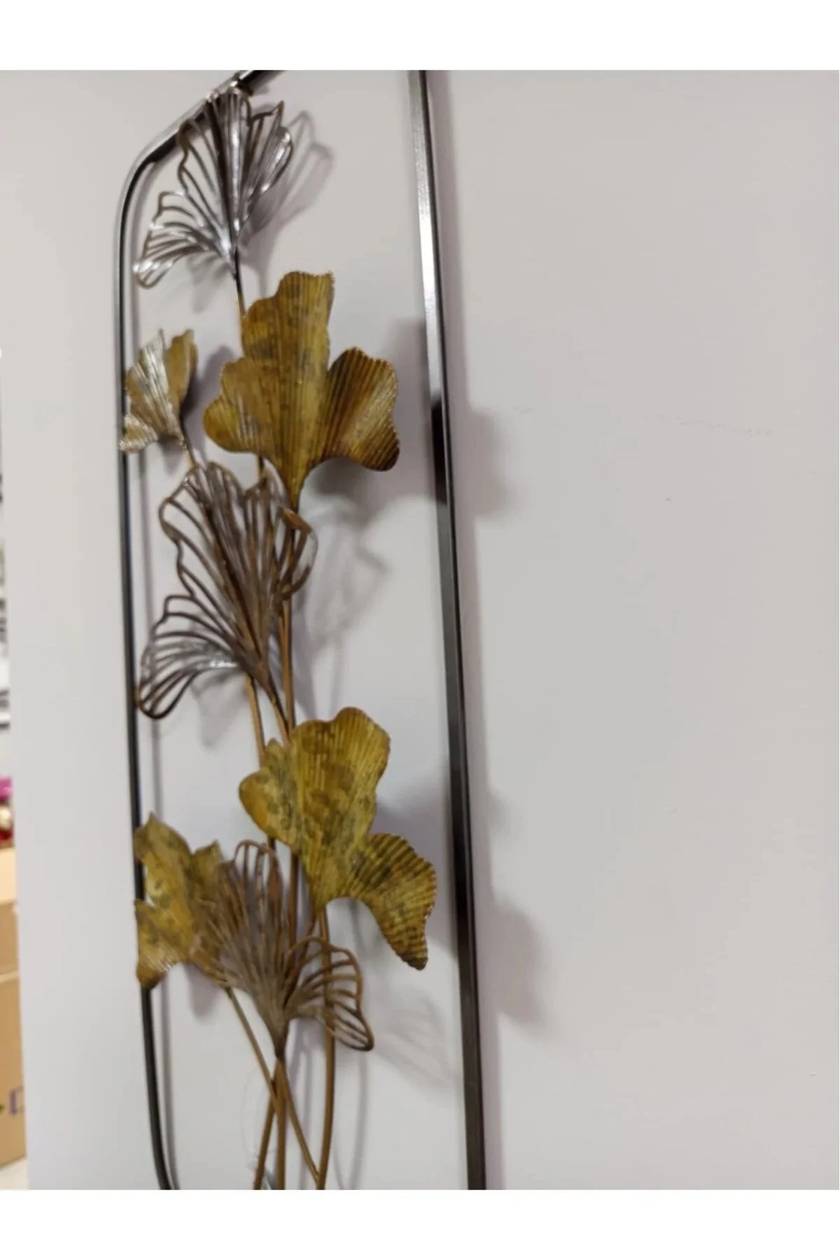 Wand Ginkgo Metal Duvar Dekoru 28.6*74.3*3.8 cm