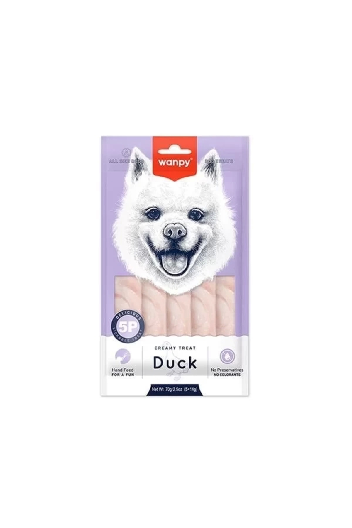 Butik Wanpy Krema Ördekli Sıvı Köpek Ödülü 5X14 Gr