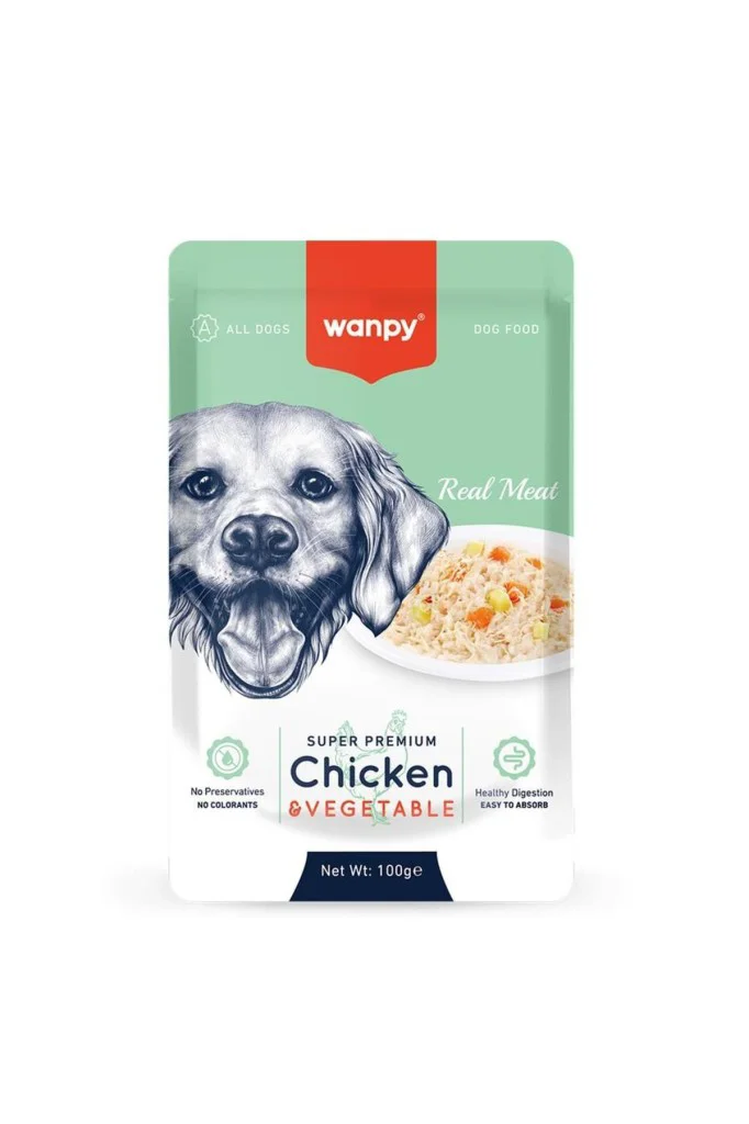 Wanpy Pouch Tavuklu Sebzeli Köpek Konserve 100 gr Wanpy Pouch Tavuklu Sebzeli Köpek Konserve 100 gr