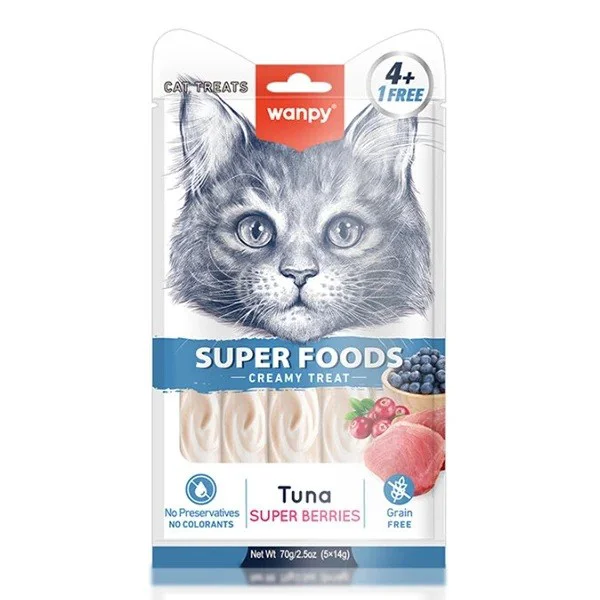 Wanpy Superfood Ton Balıklı, Yaban Mersini & Kızılcıklı Sıvı Kedi