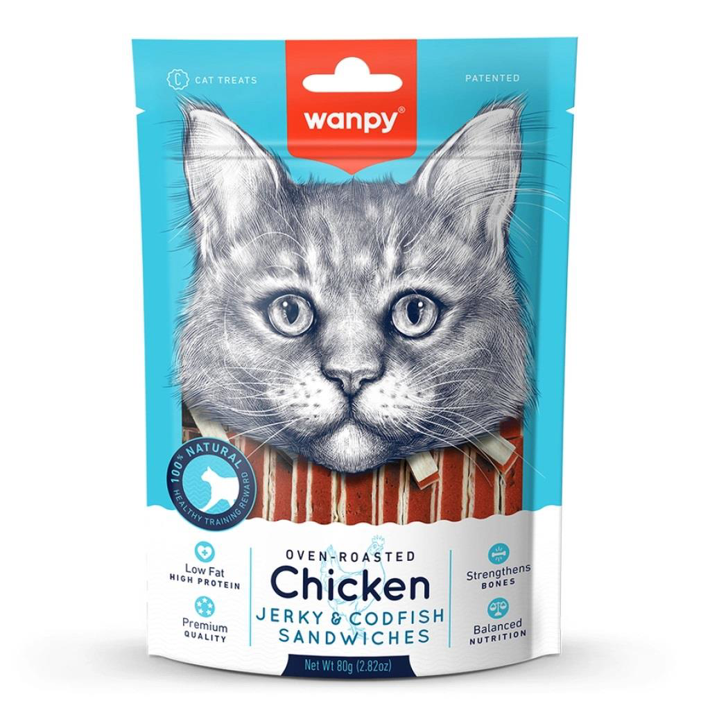Wanpy Tavuklu&Morina Balıklı Kedi Ödülü 80gr