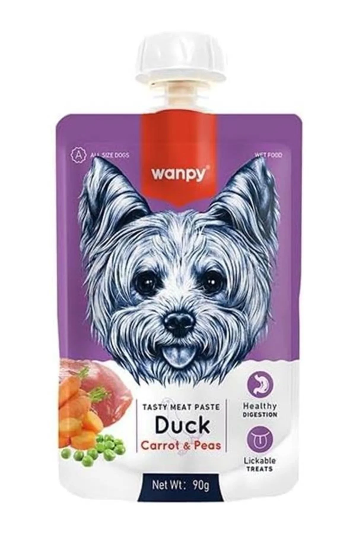 Wanpy Taze Ördekli Havuçlu Köpek Et Ezmesi 90gr