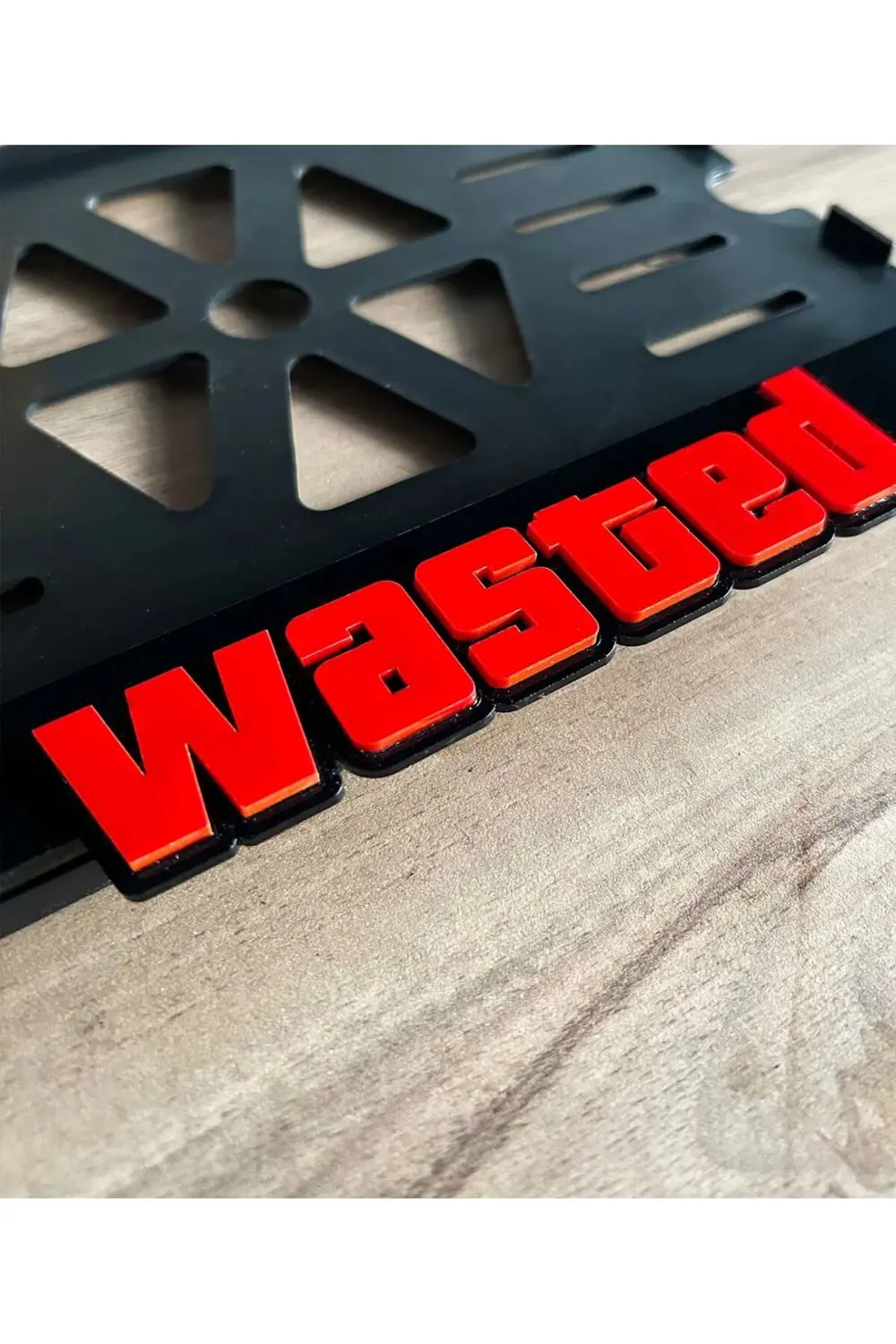 WASTED MOTOSİKLET 5 D LÜX PARLAK PLAKALIK