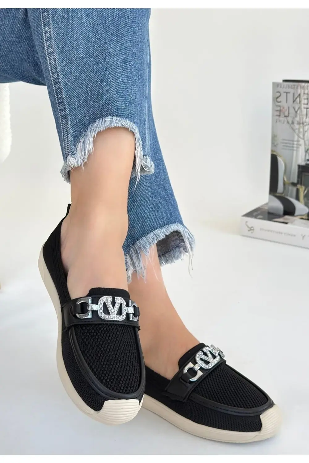 Wata Siyah Triko Babet Ayakkabı