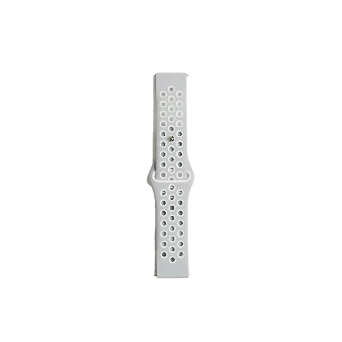 Watch 20mm Spor Delikli Kordon - Gri-beyaz
