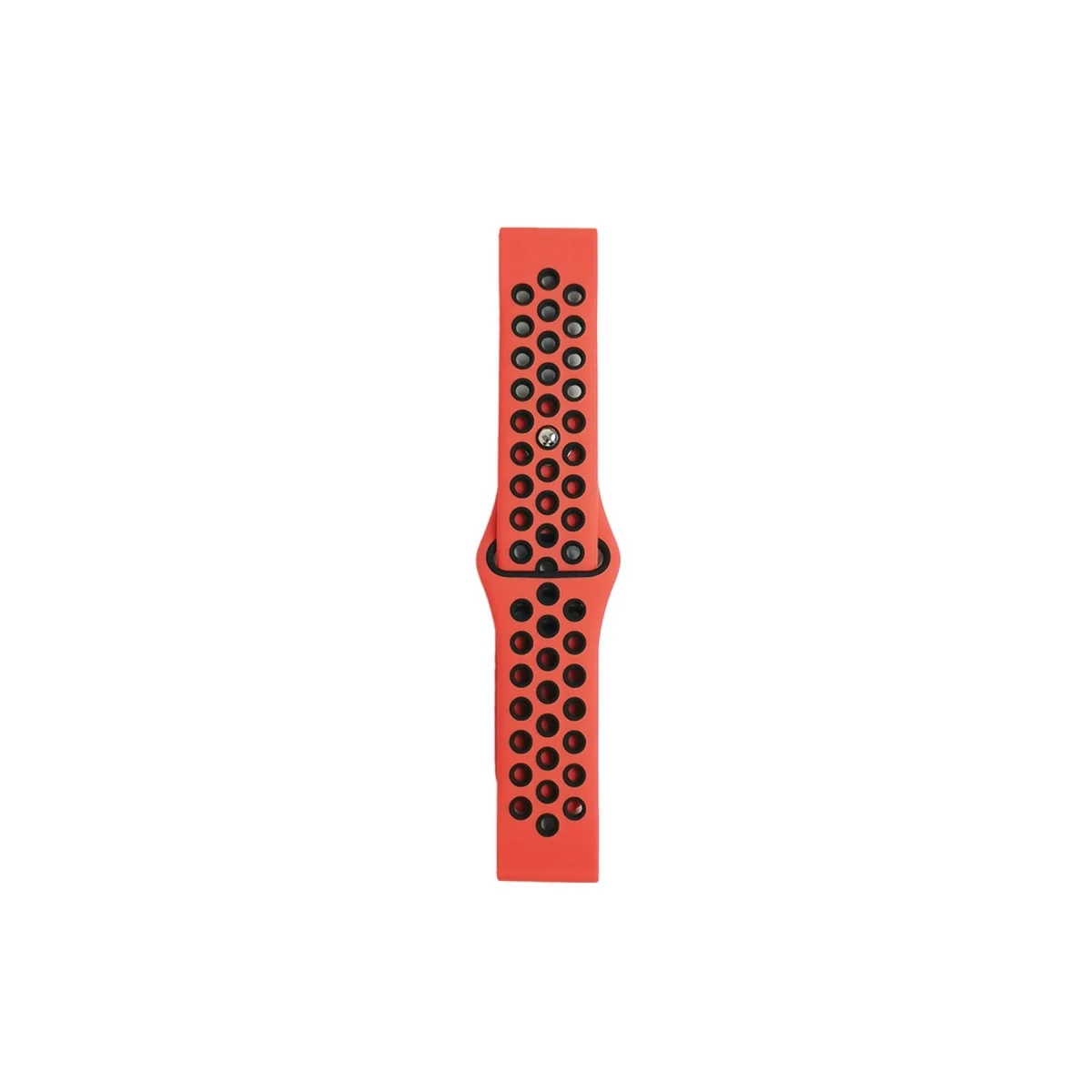 Watch 20mm Spor Delikli Kordon - Kırmızı-siyah Watch 20mm Spor Delikli Kordon - Kırmızı-siyah