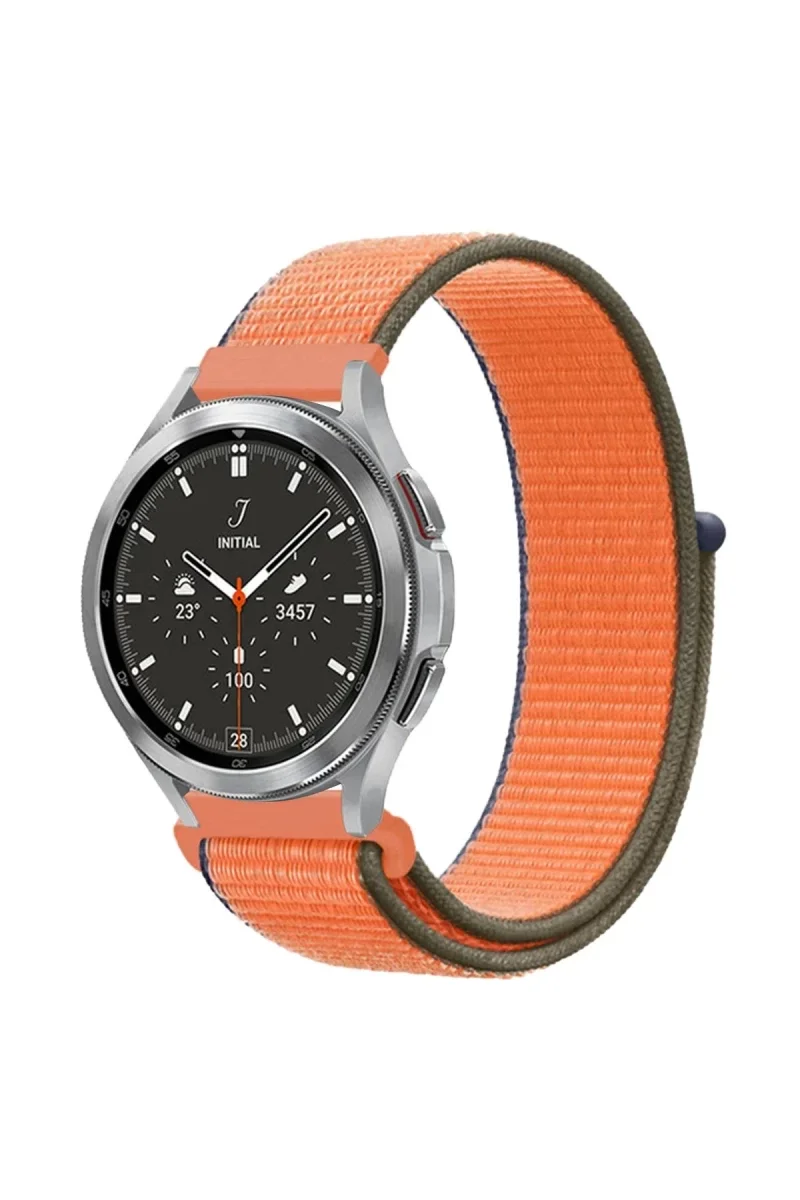 Watch 22mm Hasırlı Cırtcırtlı Kordon - Turuncu