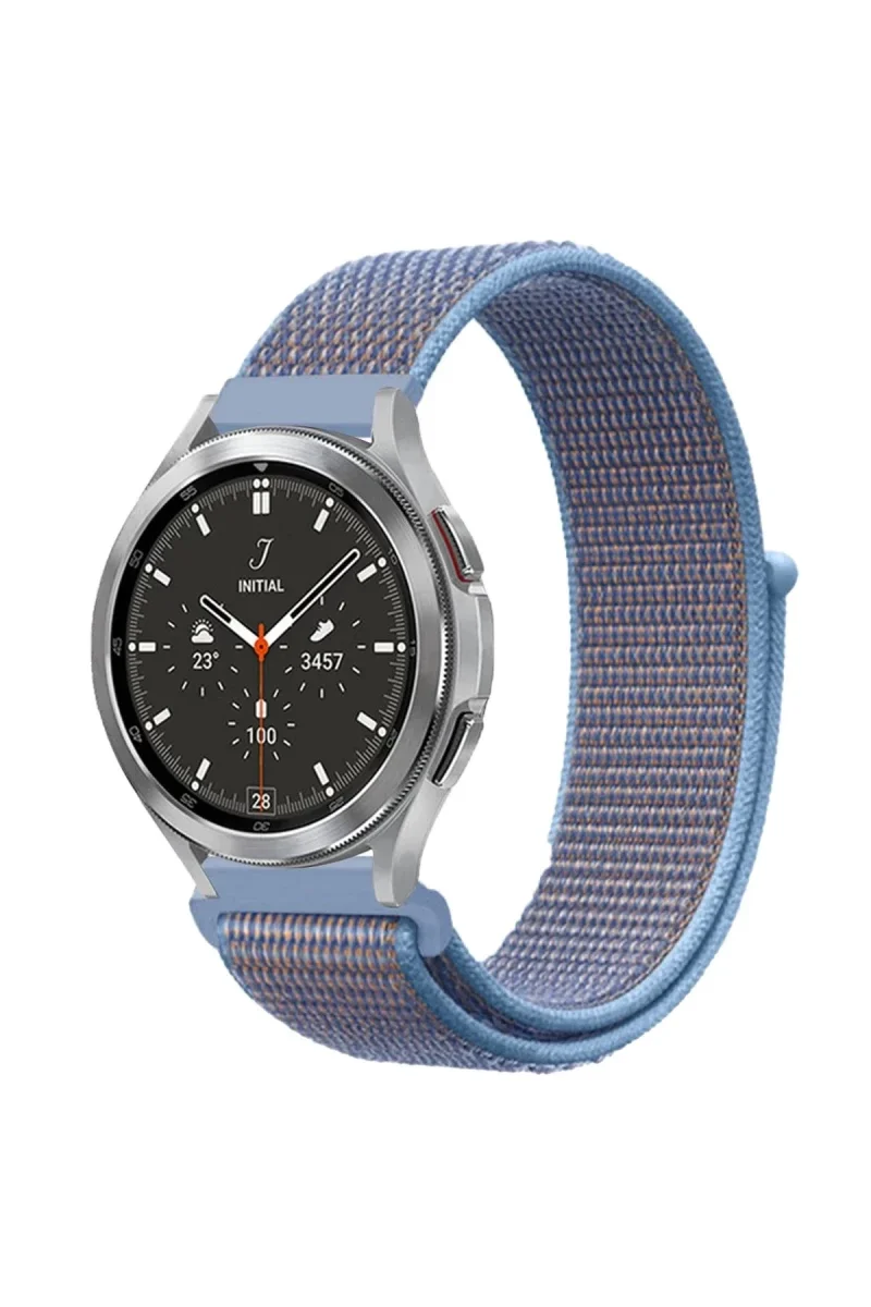 Watch 22mm Hasırlı Cırtcırtlı Kordon - Mavi