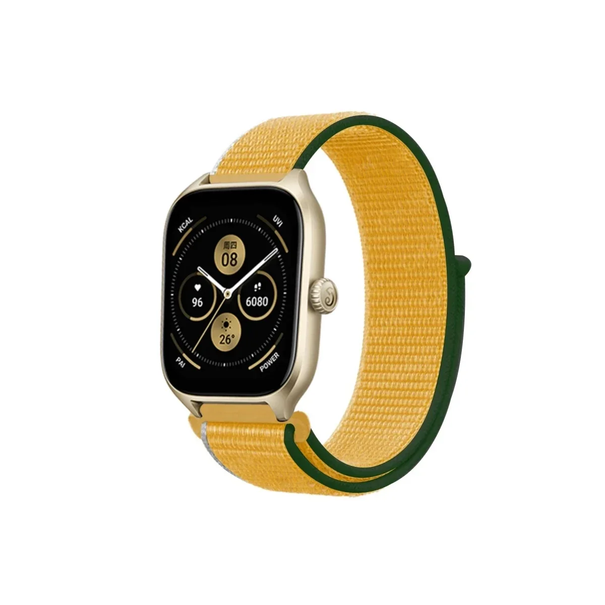 Watch 22mm Hasırlı Cırtcırtlı Kordon - Sarı