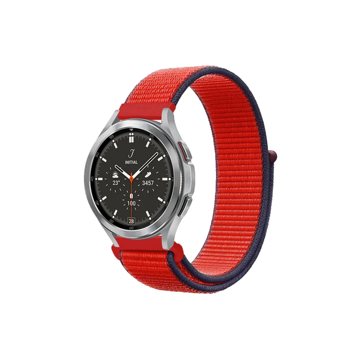Watch 22mm Hasırlı Cırtcırtlı Kordon - Kırmızı Watch 22mm Hasırlı Cırtcırtlı Kordon - Kırmızı