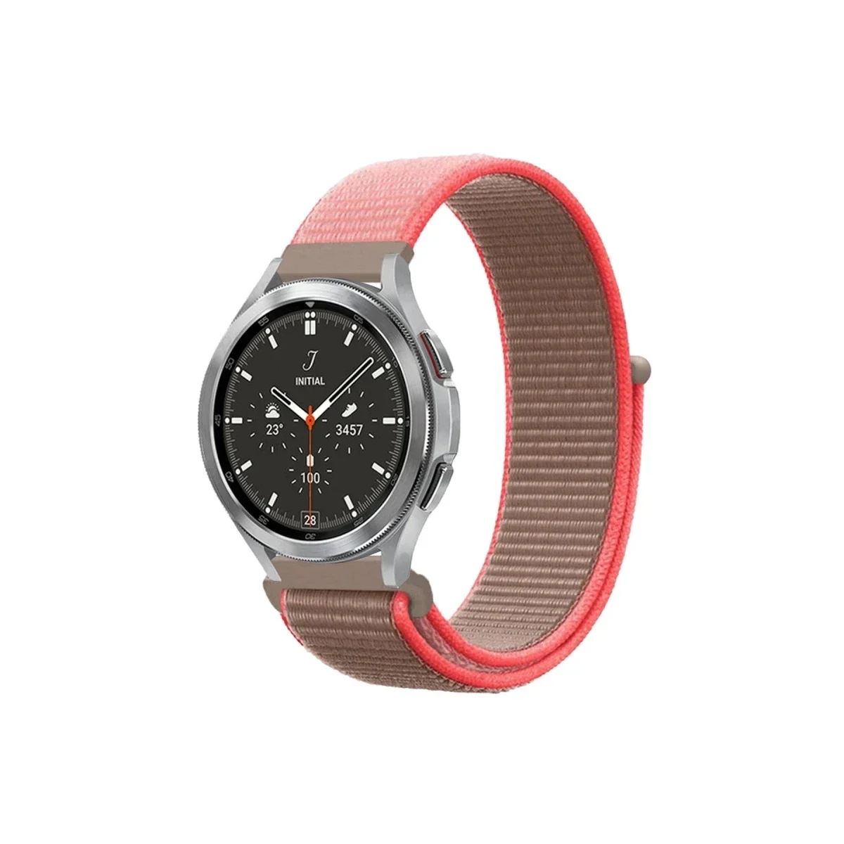 Watch 22mm Hasırlı Cırtcırtlı Kordon - Pembe Watch 22mm Hasırlı Cırtcırtlı Kordon - Pembe