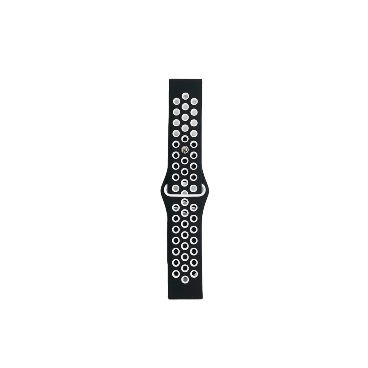 Watch 22mm Spor Delikli Kordon - Siyah-beyaz Watch 22mm Spor Delikli Kordon - Siyah-beyaz