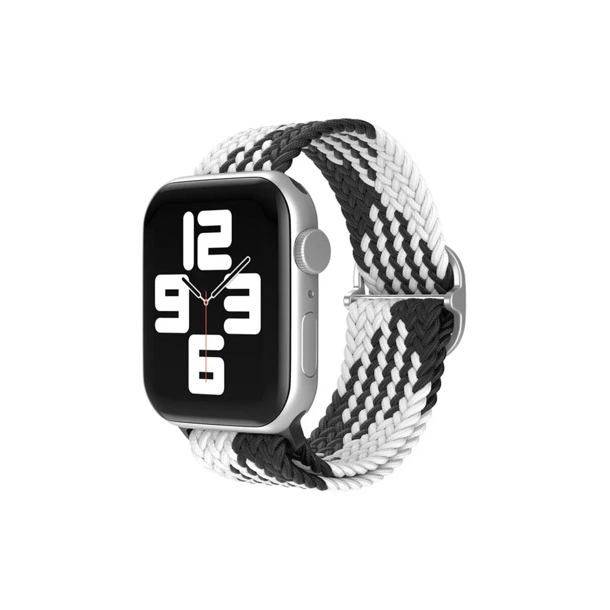 Watch 22mm Star Kordon - Siyah-Beyaz Watch 22mm Star Kordon - Siyah-Beyaz