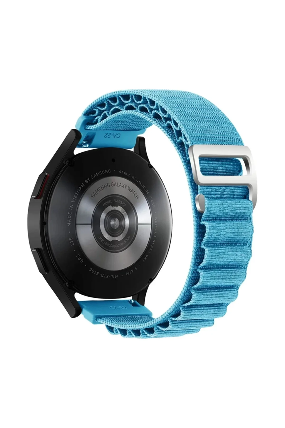 Watch 22mm Uyumlu KR410 Kumaş Kordon - Mavi - Görsel 2