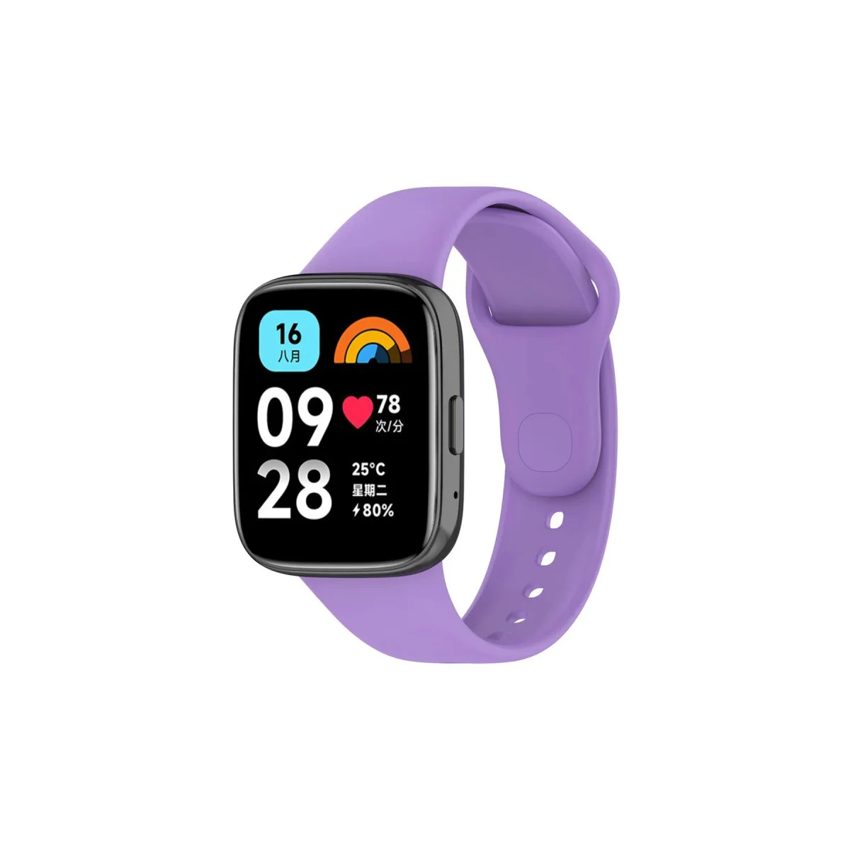 Watch 3 Active Klasik Kordon Lila - Rahat ve Şık Spor Saat Takımı
