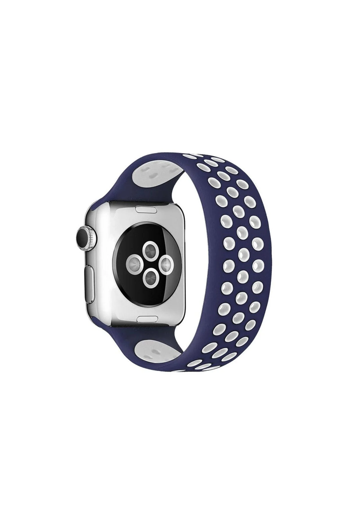 Watch 38Mm Ayarlı Delikli Kordon - Lacivert-Beyaz