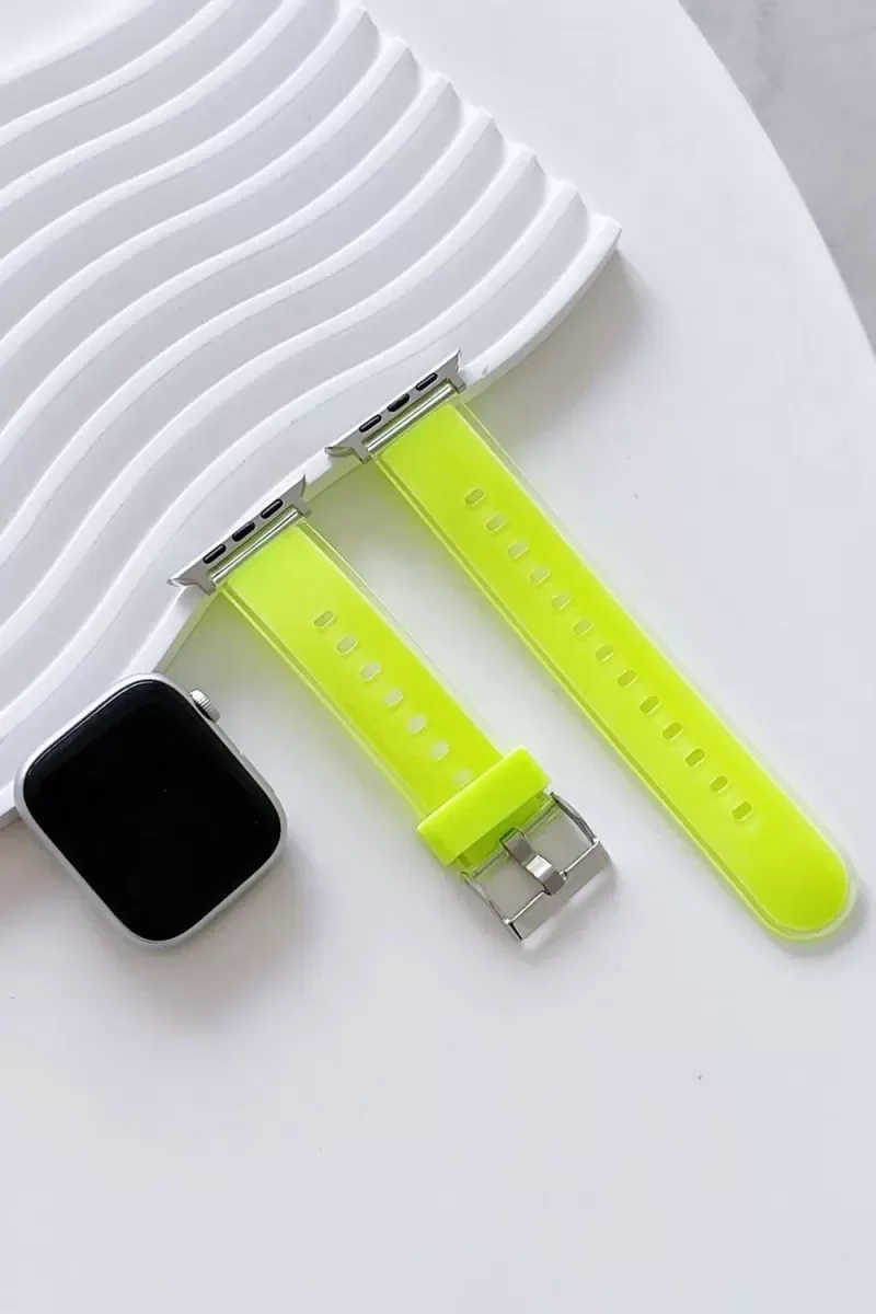Watch 38mm Jelly Silikon Kordon - Yeşil | Esnek ve Dayanıklı Saat Kordonu
