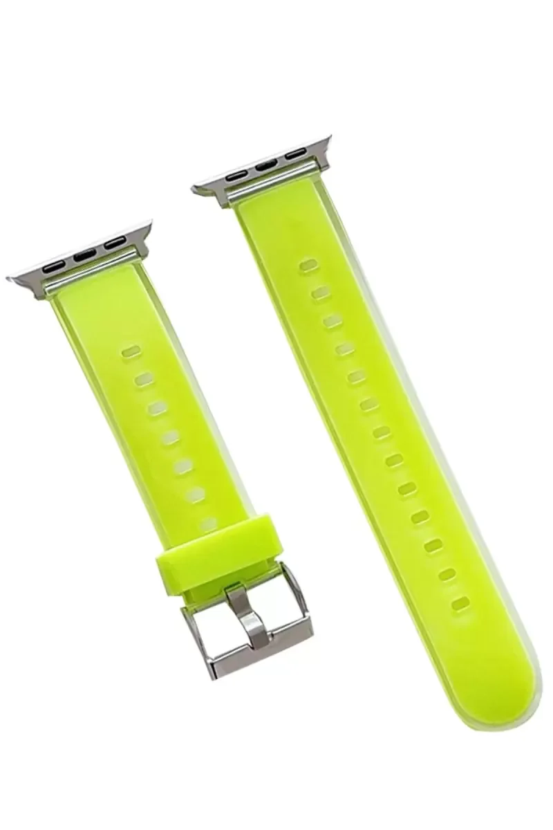 Watch 38mm Jelly Silikon Kordon - Yeşil | Esnek ve Dayanıklı Saat Kordonu