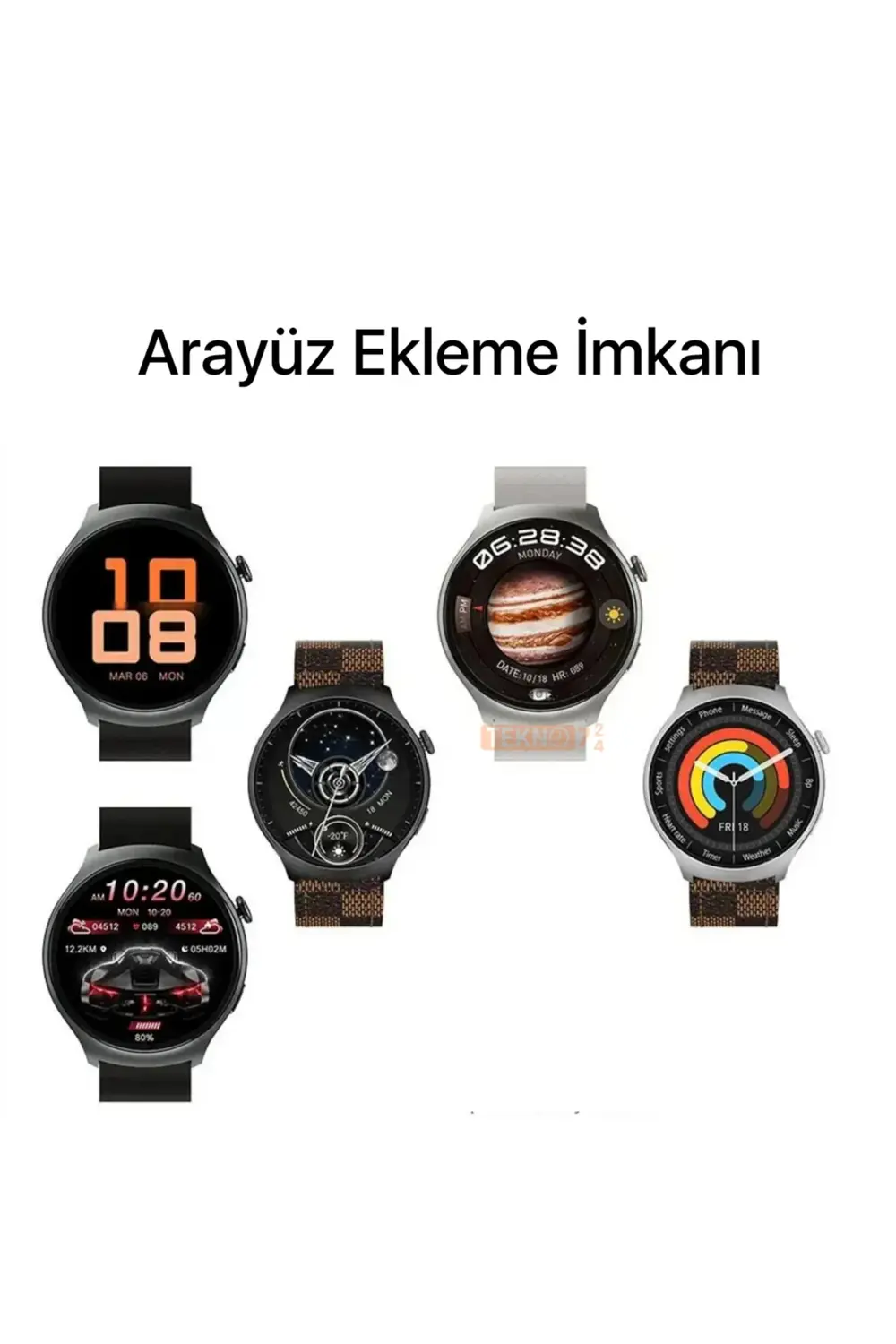 Watch 4 Pro Suit Yuvarlak Ekranlı 7 Kordonlu Akıllı Saat Redmi 10