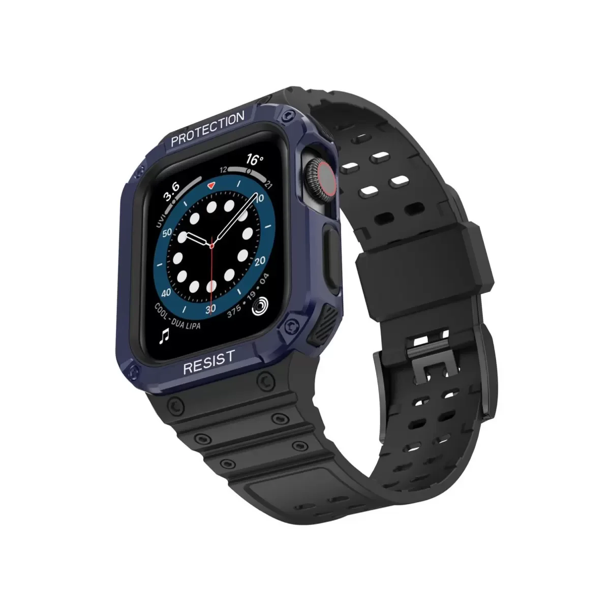 Watch 42mm KR401 Silikon Kordon - Siyah-Mavi | Rahat ve Dayanıklı Saat Kayışı Fiyatı, Yorumları ve Özellikleri