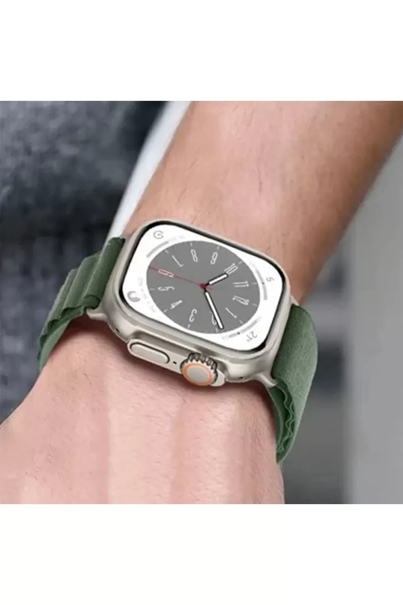 Watch 42mm Mountain Kordon - Beyaz-Kırmızı | Dayanıklı ve Rahat Saat Kayışı