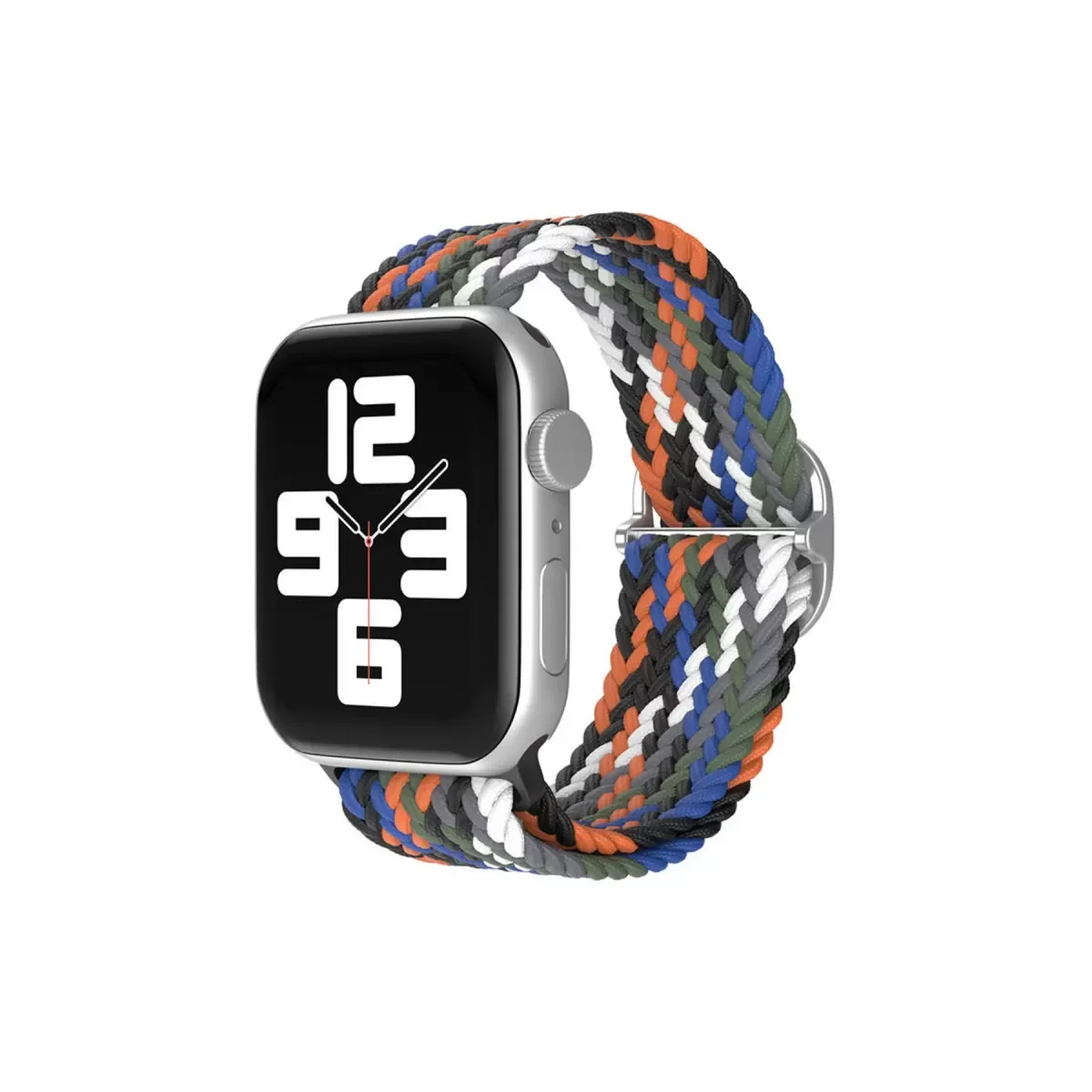 Watch 42mm Star Kordon - Gri-Turuncu | Hafif & Rahat Örgü Akıllı Saat Kordonu