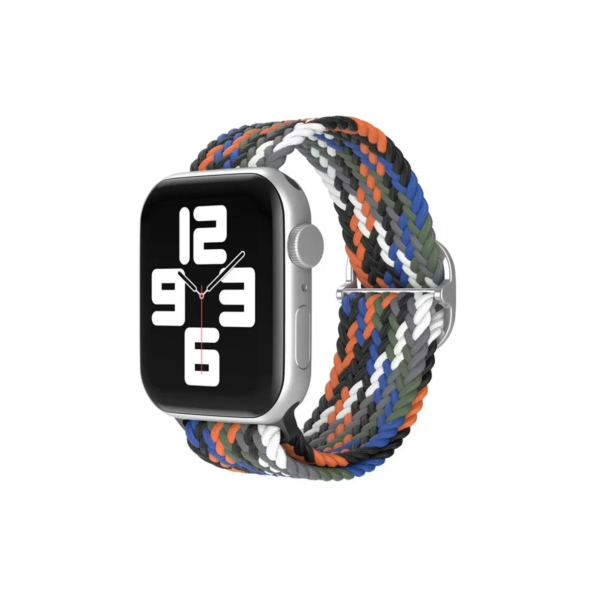Watch 42mm Star Kordon - Gri-Turuncu | Hafif & Rahat Örgü Akıllı Saat Kordonu