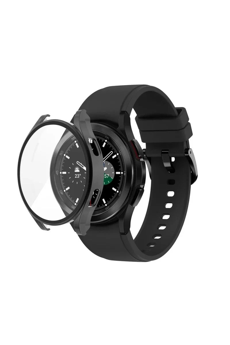 Watch 5 44mm Wall Camlı Kasa Ekran Koruyucu - Siyah