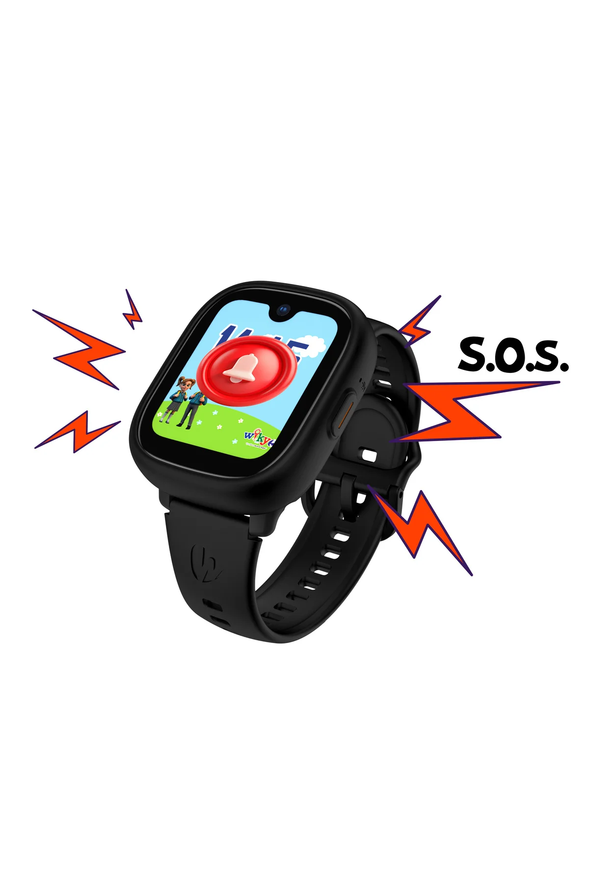 Watch 5 Plus Çocuk Akıllı Saat - Görüntülü Arama, Gps, Sos, Sağlık Takibi, Güvenli Alan Siyah