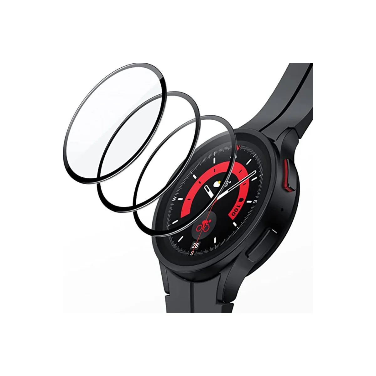 Watch 5 Pro 45mm Şeffaf Polymer Nano Ekran Koruyucu - 9H Kırılma Önleyici Film