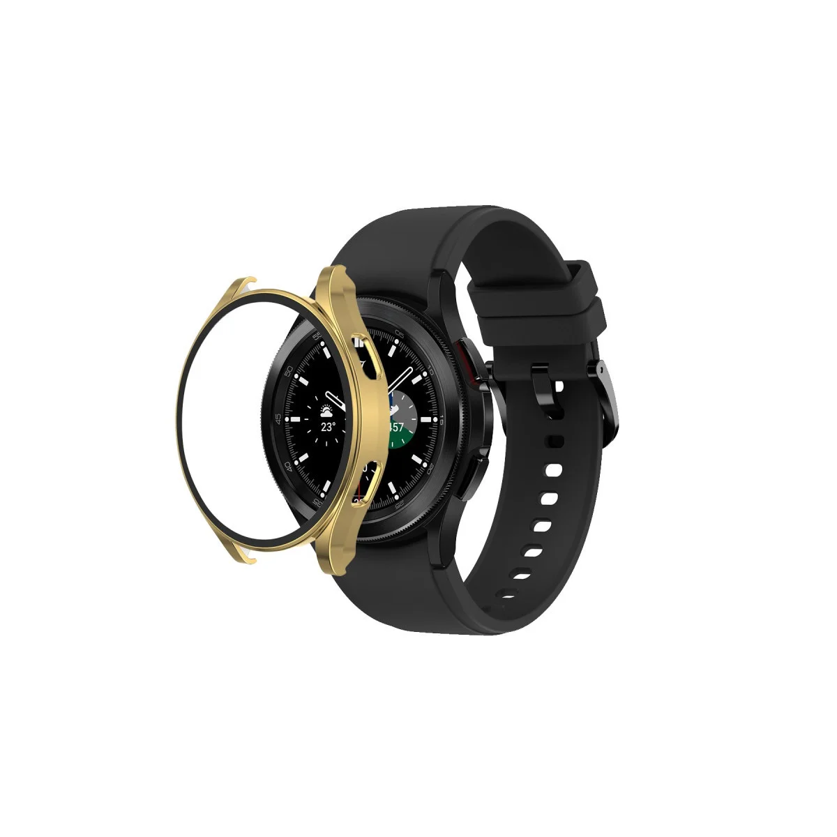 Watch 5 Pro 45mm Wall Camlı Kasa ve Ekran Koruyucu - Gold