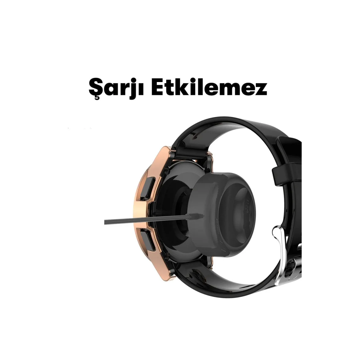 Watch 5 Pro 45mm Wall Camlı Kasa ve Ekran Koruyucu - Gold