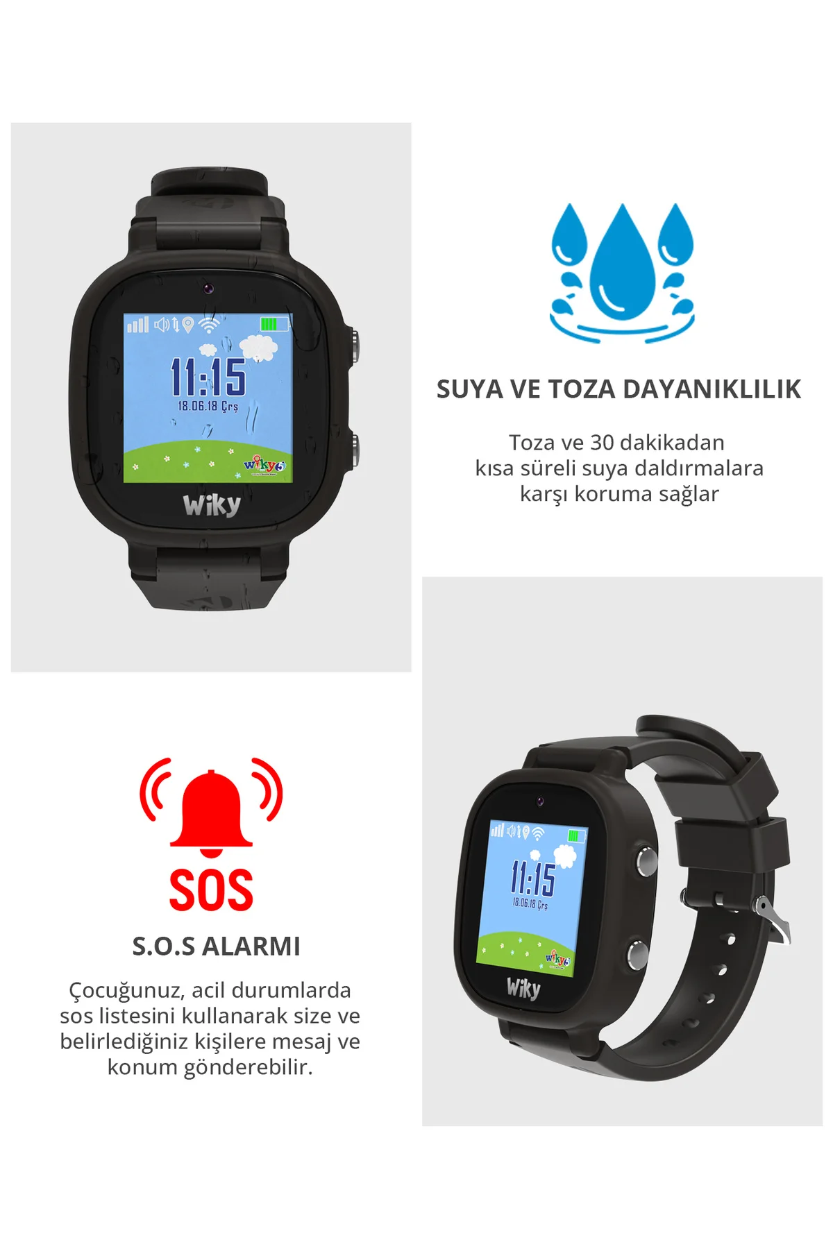 Watch 5e Esim'li Akıllı Çocuk Saati Görüntülü Ve Sesli Arama, Gps, Sos, Konum Takibi (ESIM)