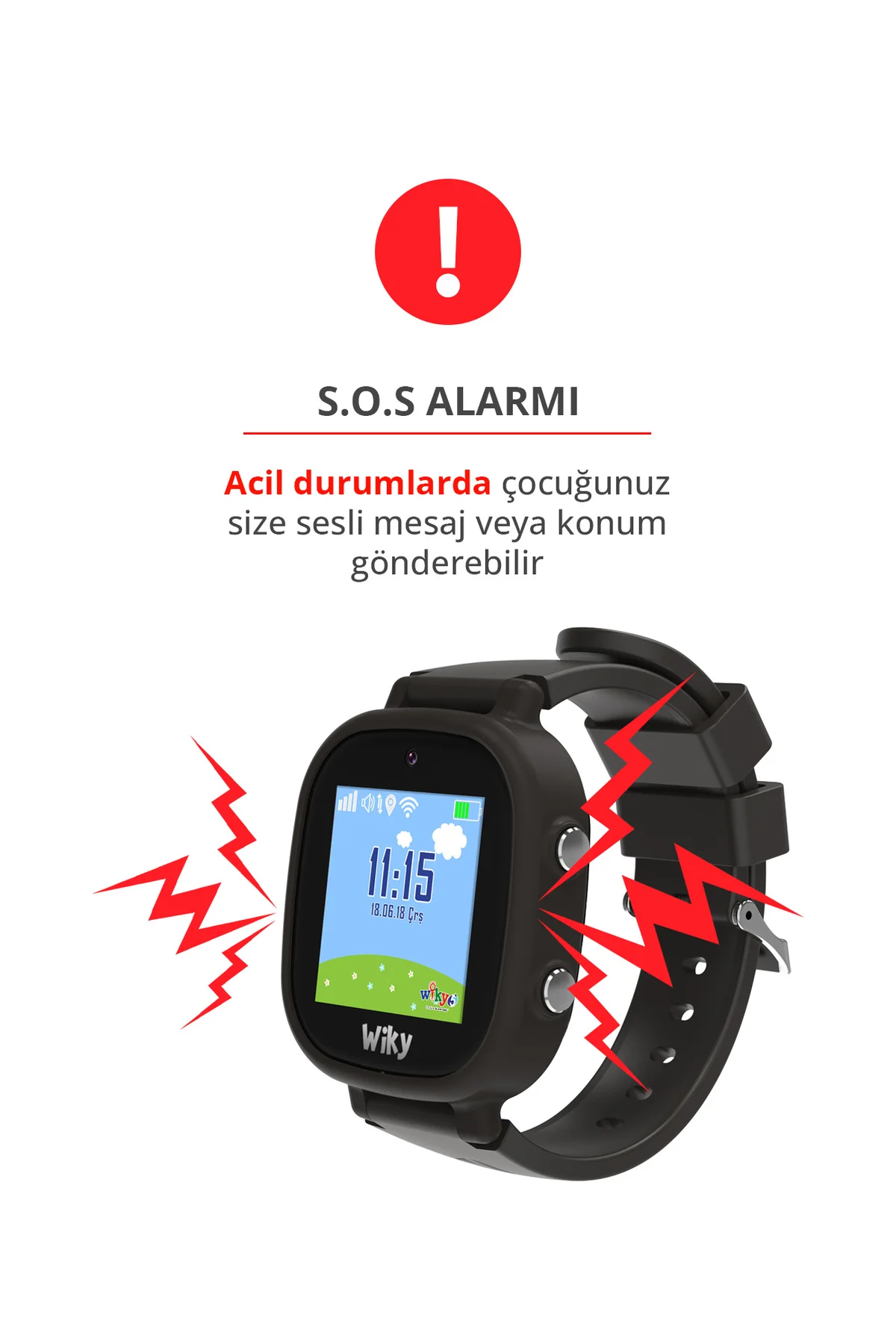 Watch 5e Esim'li Akıllı Çocuk Saati Görüntülü Ve Sesli Arama, Gps, Sos, Konum Takibi (ESIM)