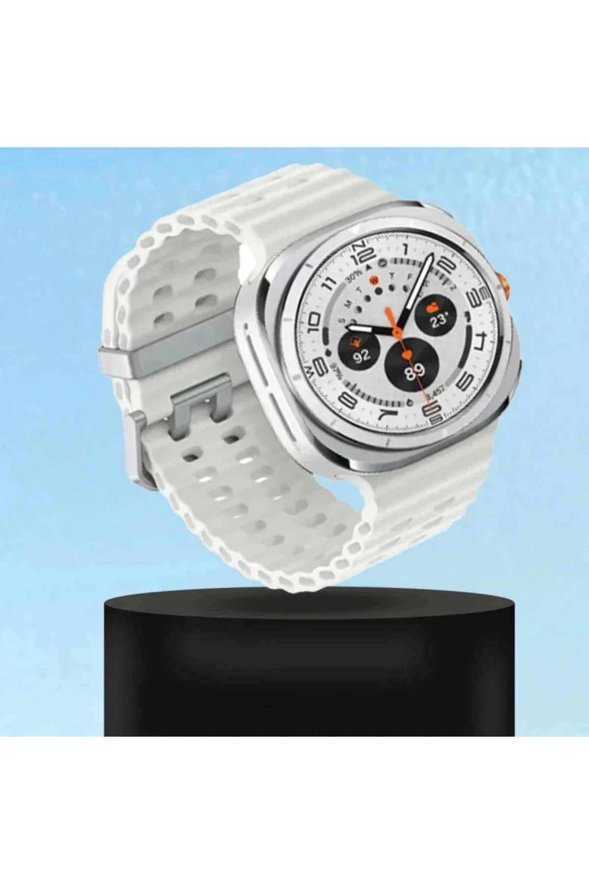 Watch 7 Ultra KR417 Rug Silikon Kordon - Yıldız Işığı Watch 7 Ultra KR417 Rug Silikon Kordon - Yıldız Işığı