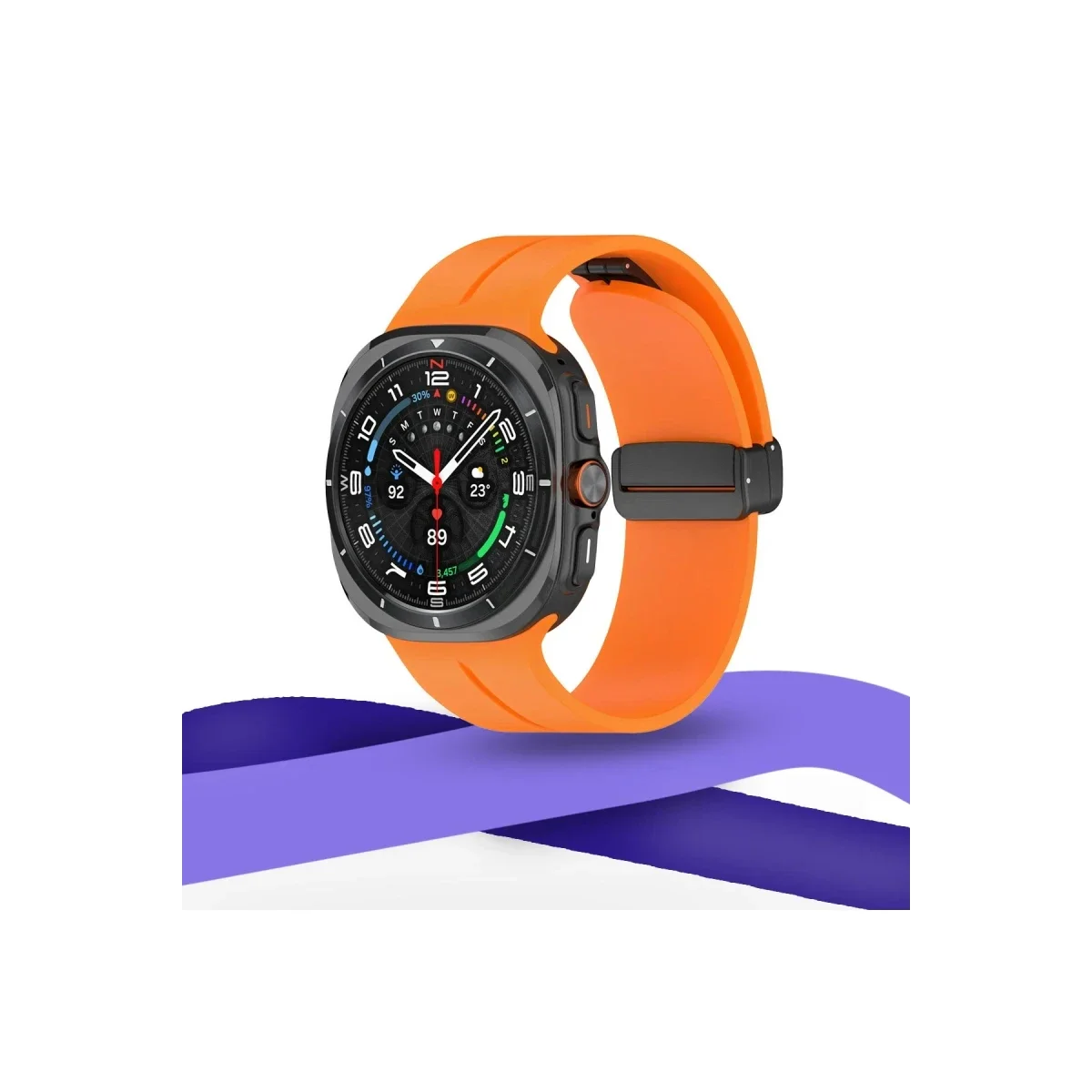 Watch 7 Ultra KR418 Tender Silikon Kordon - Siyah