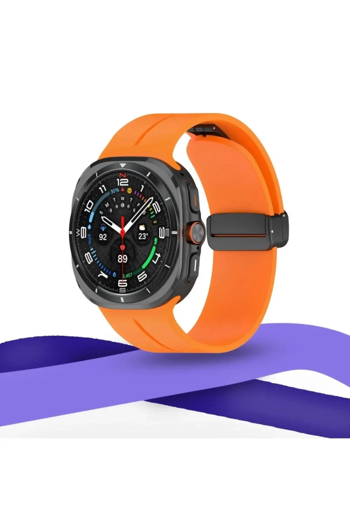 Watch 7 Ultra KR418 Tender Silikon Kordon - Siyah Watch 7 Ultra KR418 Tender Silikon Kordon - Siyah