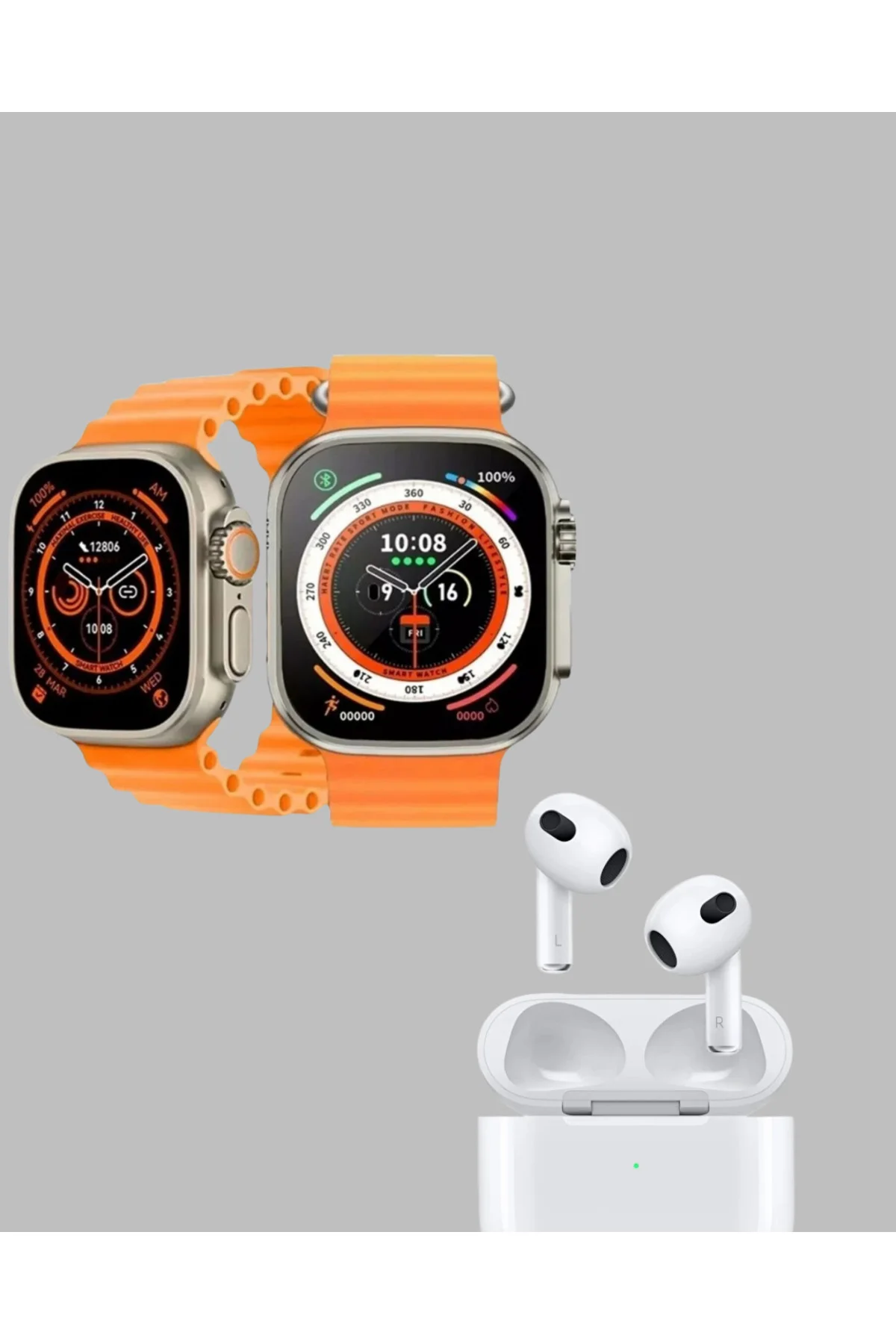 Watch 9 Akıllı Saat Kulaklık Seti Sağlık Takipli 45 Mm Geniş Ekran