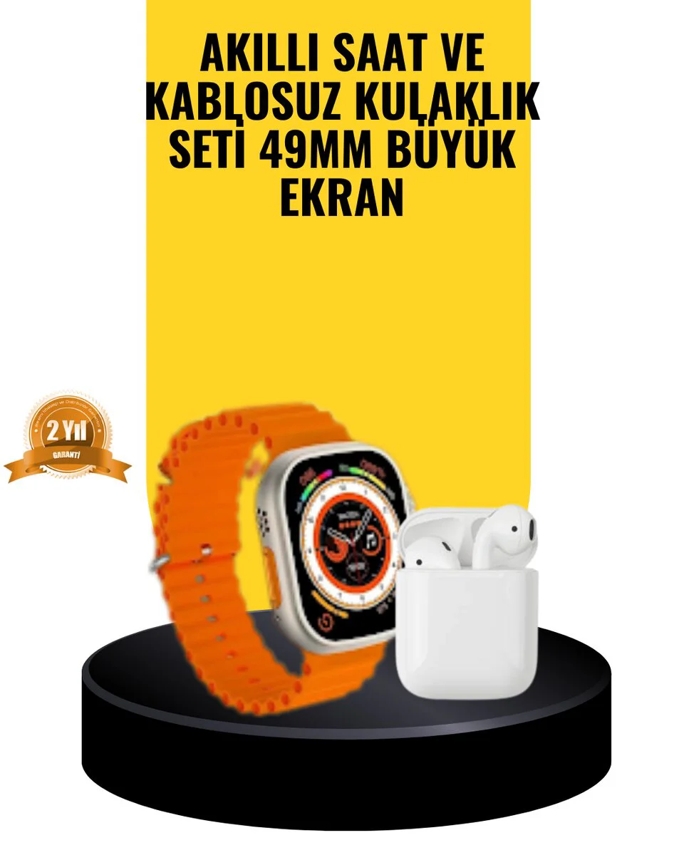 Watch 9 Max Akıllı Saat Sesli Görüşme Kulaklık Seti - 45mm Sağlık Takibi